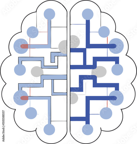 Abstract brain circuitry illustration representing artificial intelligence and neural networks