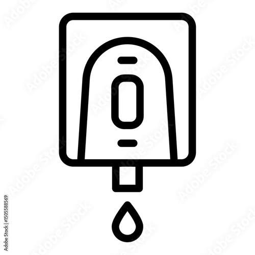 Electrical soap box icon Black and white outline vector