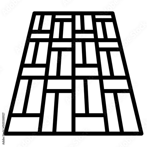 Floor icon Black and white outline vector
