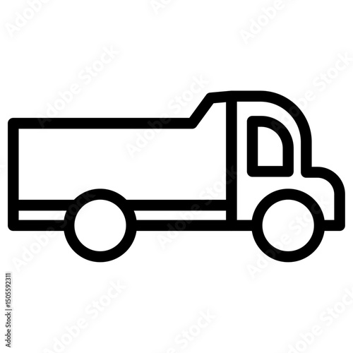 Snowplow icon Black and white outline vector