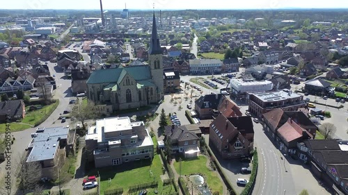 Salzbergen Luftaufnahmen Gewerbegebiet Dorf Stadt