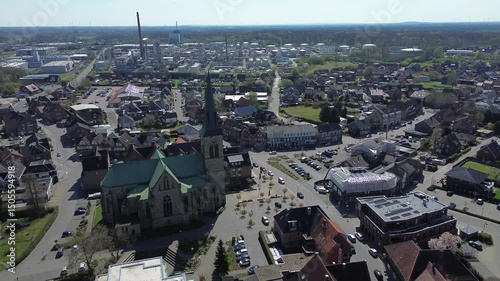 Salzbergen Luftaufnahmen Gewerbegebiet Dorf Stadt