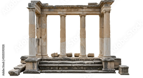 Isolated Ancient Ruins with Columns