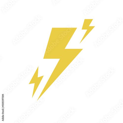 Free Download Yellow Lightning Bolt Icon Set – Electric Power Energy Symbol Vector - GFXLoad