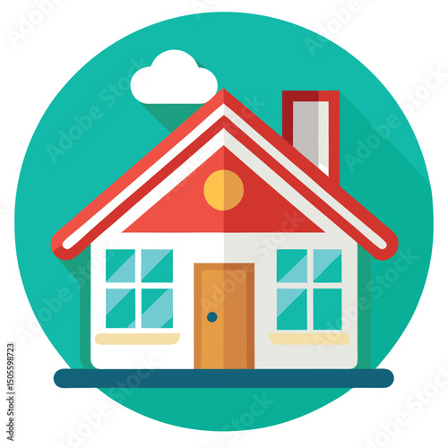 Illustration of a house with a roof