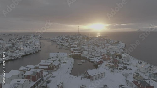 Aerial View over Henningsvaer // Lofoten, Norway