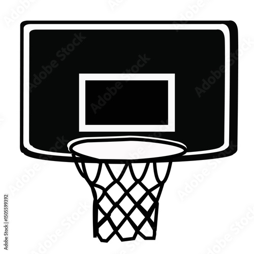 basketball hoop.Basketball icon, basketball ring logo isolated on white background