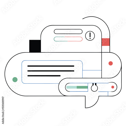 Abstract diagrammatic illustration of a technical device or software functionality