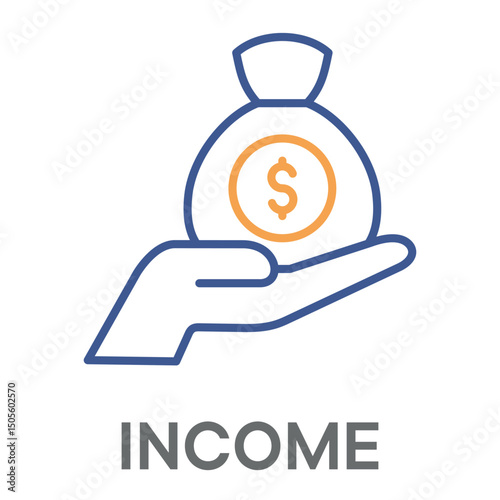 income concept simple design icons, simple style design inspiration for any interface and purpose suitable for symbols and more