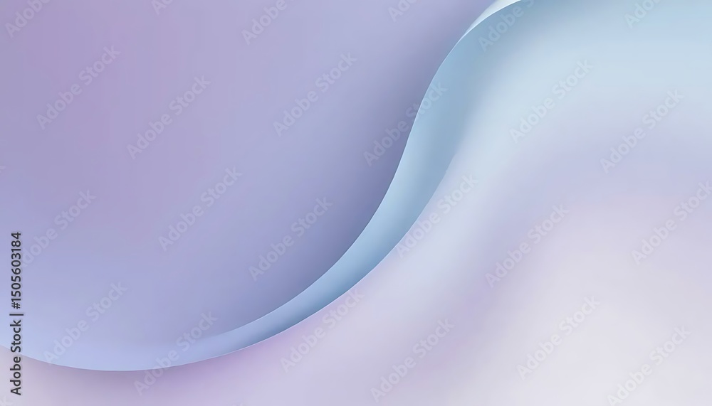 Obraz premium Abstract background featuring a gently curving gradient of pastel blue and light lavender tones.