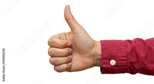 Isolated Thumb Up Gesture