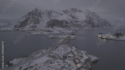 Aerial View over Henningsvaer // Lofoten, Norway