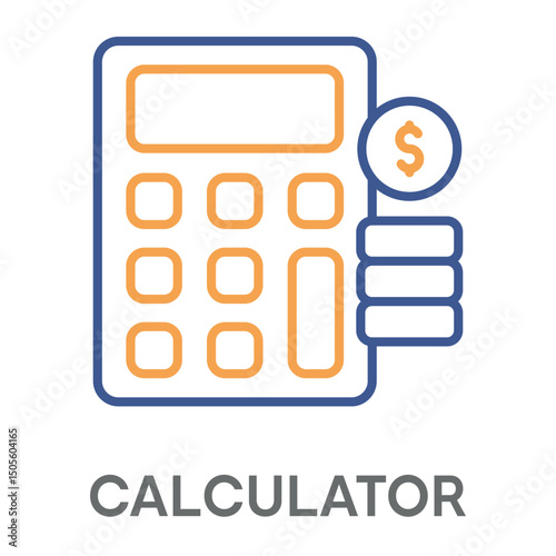 calculator concept simple design icons, simple style design inspiration for any interface and purpose suitable for symbols and more