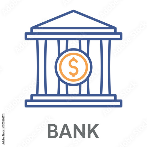bank concept simple design icons, simple style design inspiration for any interface and purpose suitable for symbols and more