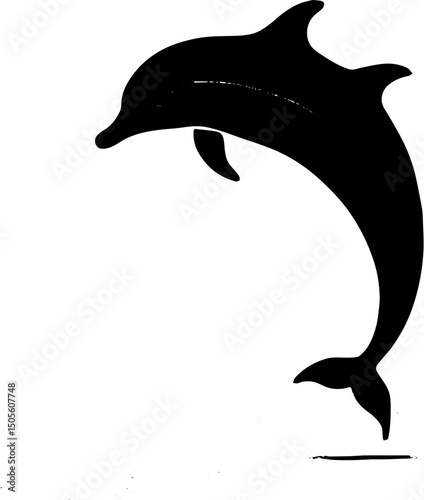 silhouette of a dolphin