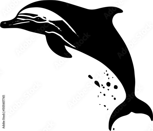 silhouette of a dolphin