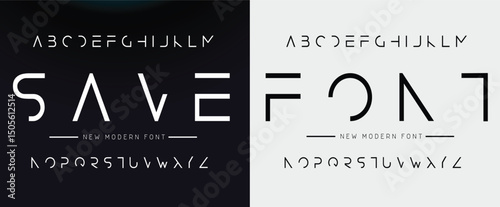 Creative modern urban alphabet font. Digital abstract moslem, futuristic, fashion, sport, minimal technology typography. Simple numeric vector illustration