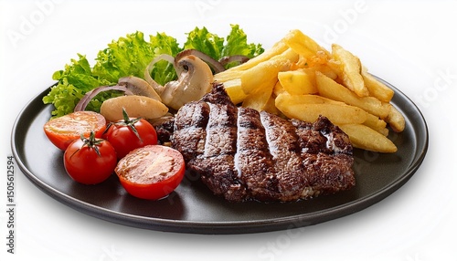 para arroz grelhada tipica feijao comida brasileira fritas bife fundo batatas recorte tomate carne com alface em salada branco tomatoes fish porterhouse french pork meat fries dish culinary potato photo