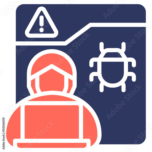 Cyber Crime glyph color icon