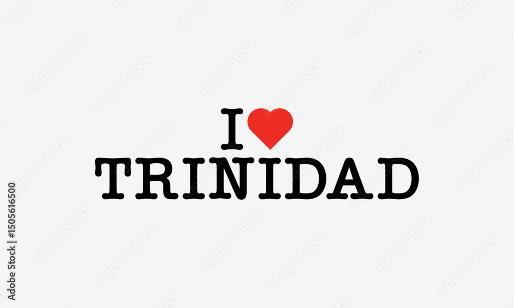 I Love Trinidad Vector – Black Lettering with Red Heart Lettering Typography Design I Love Trinidad Vector – Black Lettering with Red Heart Lettering Typography Design