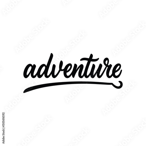 vector phrase written in expressive brush calligraphy 