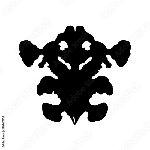 Rorschach test. Rorschach inkblots vector sign.