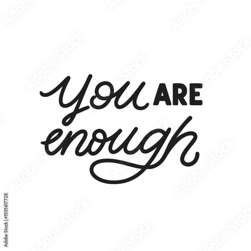vector phrase written in expressive brush calligraphy 
