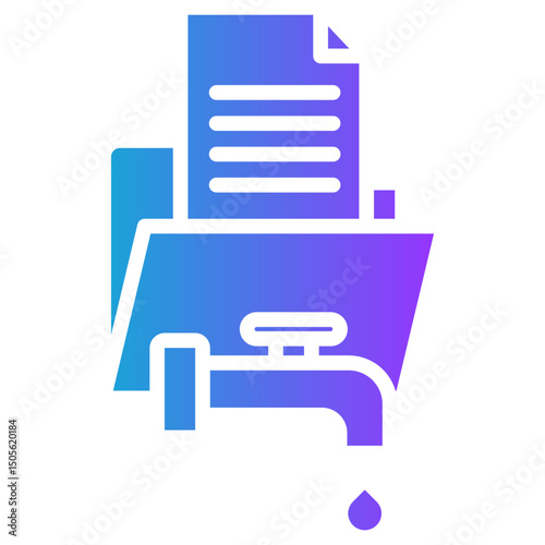 Data Leak glyph gradient icon