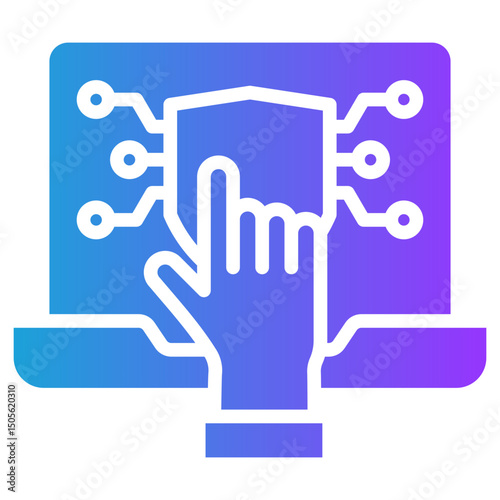 Access Control glyph gradient icon