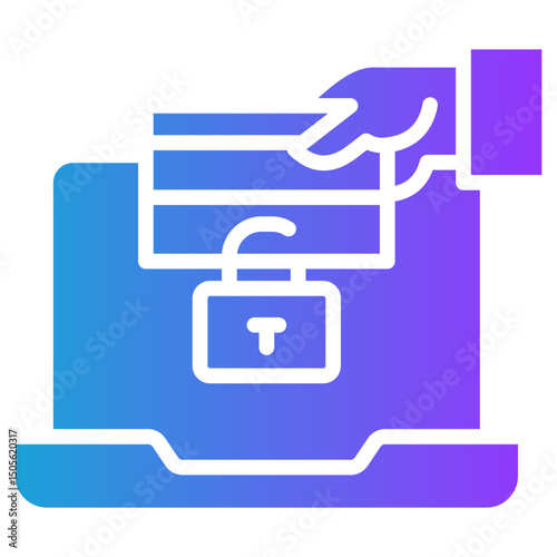 Phishing Prevention glyph gradient icon