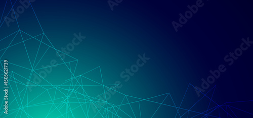 Digital technology speed connect blue green background, cyber nano information, abstract communication, innovation future tech data, internet network connection, Ai big data, line dot illustration