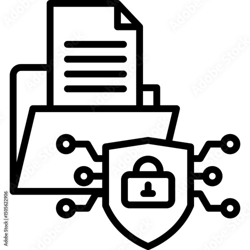 Encryption line icon
