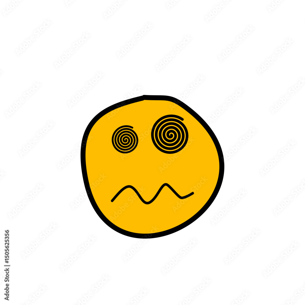 Fototapeta premium Emoticon dizzy abstrak