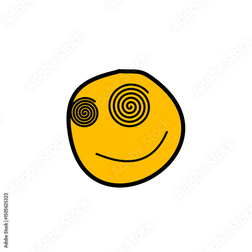 Emoticon dizzy abstrak