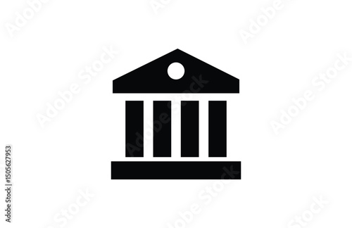 Bank icon set, online banking, savings, loans, ATM, mortgage, investment, banker and more. Solid vector icons collection, bank vector icon, museum, university.