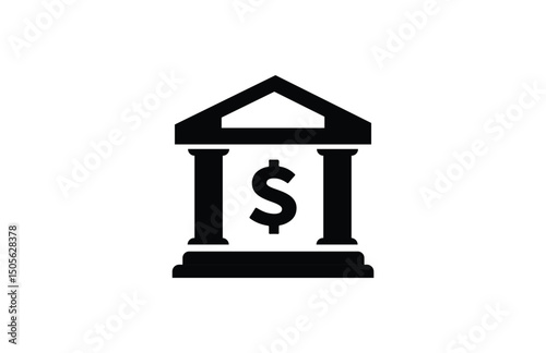 Bank icon set, online banking, savings, loans, ATM, mortgage, investment, banker and more. Solid vector icons collection, bank vector icon, museum, university.