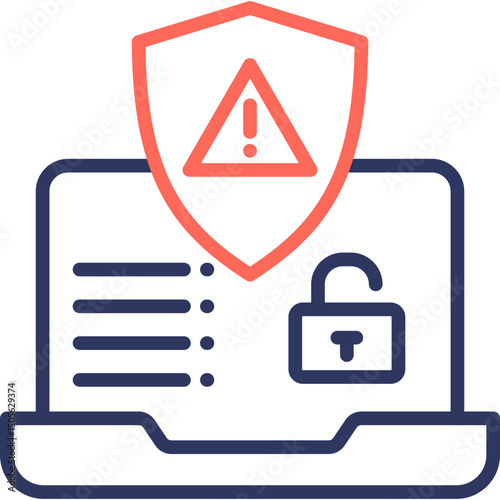 Security Warning line color icon