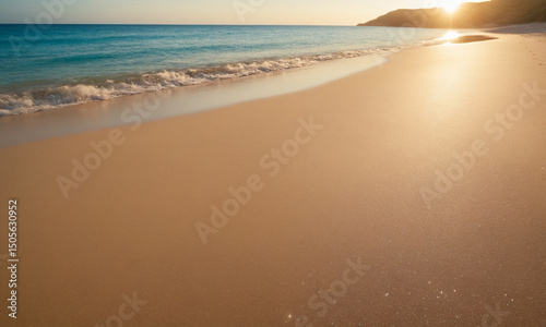 바닷가 모래사장과 아름다운 풍경 파도