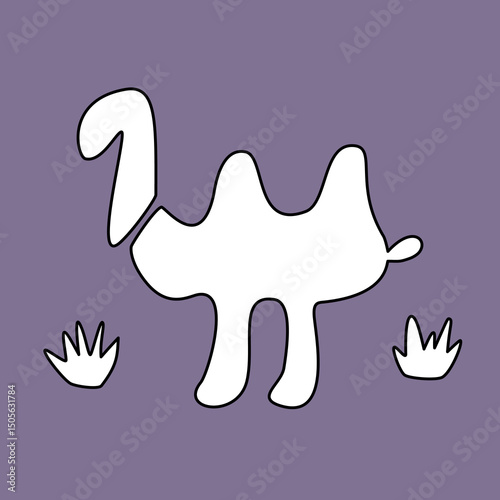 Coloring page of camel