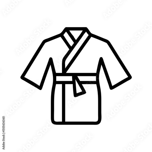 icon on a transparent background of a kimono robe in minimalist style  