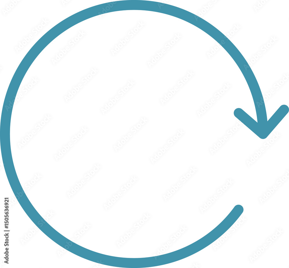 Transparent Circular Arrow Rotation Icon