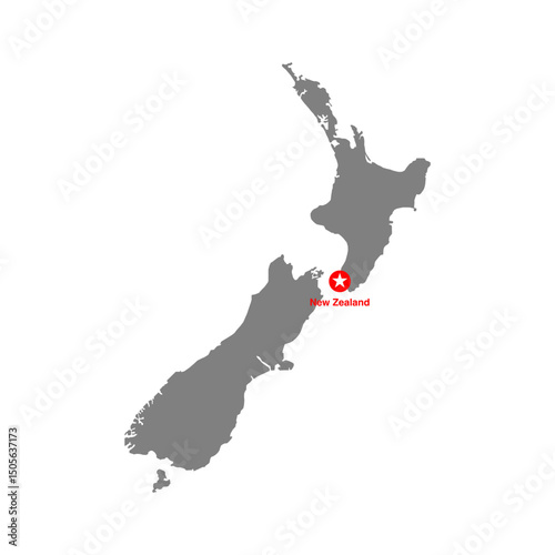 New Zealand country vector map isolated on transparent background