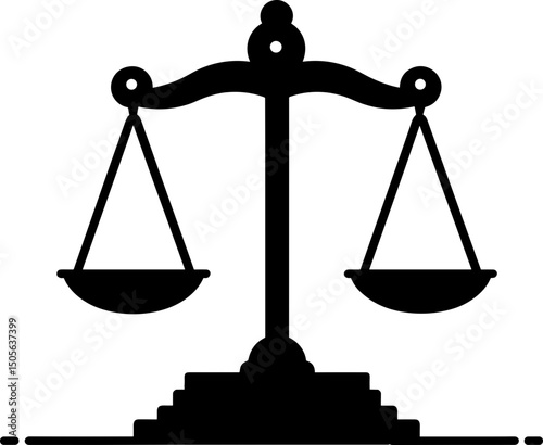 Justice Scale Vector Illustration