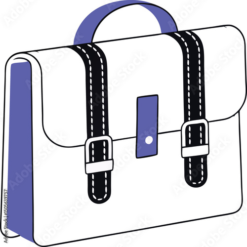 Modern briefcase illustration with transparency suitable for various design applications