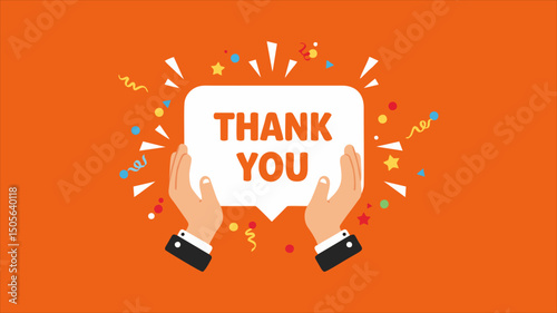 Modern black thank you vector calligraphy