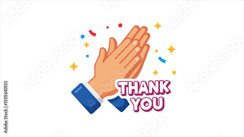 Modern black thank you vector calligraphy