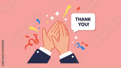 Modern black thank you vector calligraphy
