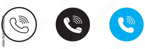 Phone icon set. Chat bubble icon. Telephone call sign. Contact icon phone mobile call. Cell phone pictogram communication icon. Vector illustration of mobile, smartphone, land phone. eps 10