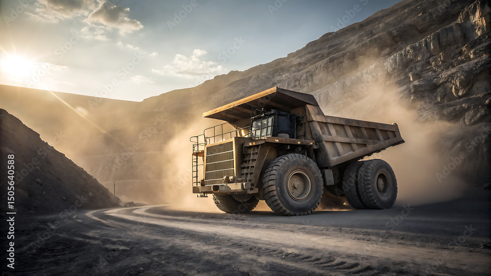 Obraz premium giant dump truck in mine