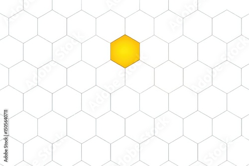 A strategy map highlights a single glowing hexagonal node symbolizing focused business decision and innovation among departmental networks